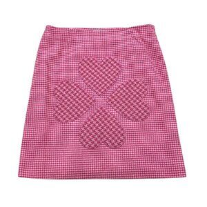 Women’s vintage Moschino Jeans Skirt pink hearts pattern y2k